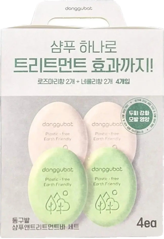 동구밭 샴푸 앤 트리트먼트바 세트 4개