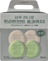 동구밭 샴푸 앤 트리트먼트바 세트 4개